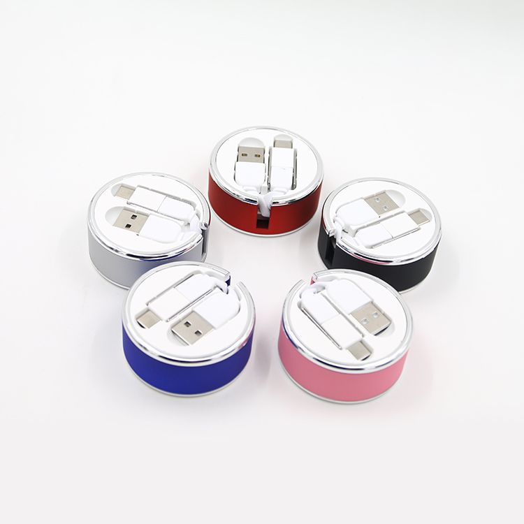 Yijiashishang TPE Fast Charging Cable 1 Meter Retractable Mobile Phone Multi Charger Cord