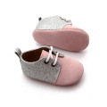 Unisex glitter äkta läder Oxford skor för baby