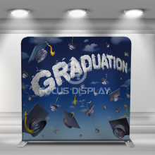 Graduation fabric tension display backdrop party stand