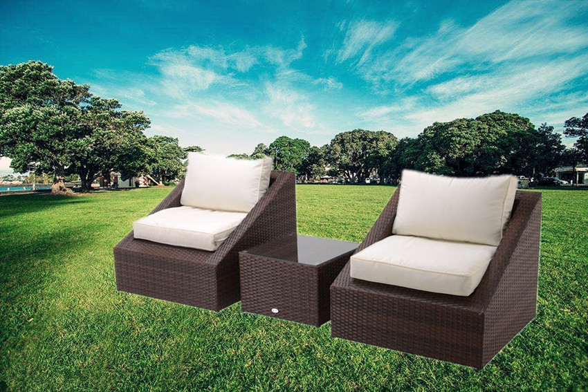 Halle 3pc Rattan Chat-Sets