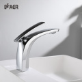 Water-Saving Sanitary Deck Mount Brass Bathroom Basin Faucet