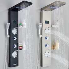 Hot Sell Wall-Mounted Stainless Steel LED Shower Panel