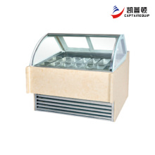Curved Glass Ice Cream Display Freezer
