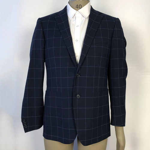 trajes de blazer de lana a rayas de negocios para hombres