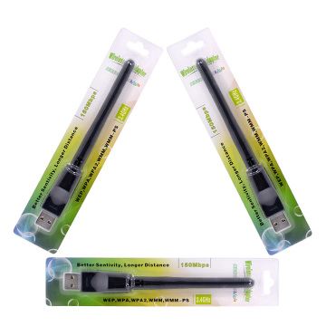 RT5370 Mini PC 150 Mbps WiFi Transmitter and Receiver - Wireless Network Card Adapter for PC