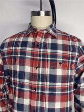 Red Plaid Casual Shirt Jacket