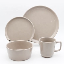 Color Glaze Standing Edge Ceramic Dinner Set Handmade