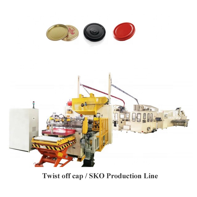 China professional supplier automatic production line metal lug cap making machine twist off cap product line