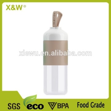 Recycle Borosilicate Glass drinking bottle with silicone sleeve