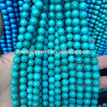 loose gemstone stone beads natural blue turquoise stone beads for turquoise bracelet jewelry