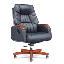 Leather Office Chair with Headrest for Managers - Boss Swivel Conference Chair