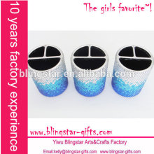 round rhinestone pen holder