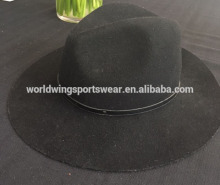 Mens/Ladies plain black Felt Imitation Wool Brim Hat