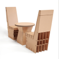 Combinación de mesa y silla de papel corrugado