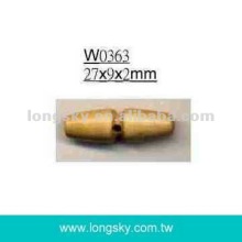 (#W0363) classical bullet shaped wooden toggle button for lady coat