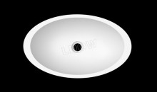 Cast resin bathroom bath sink WB008-Oval-white