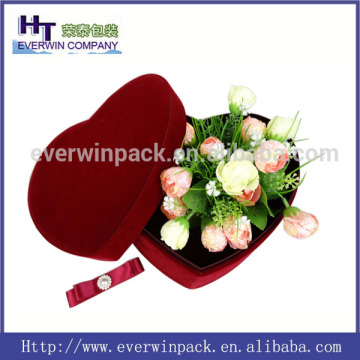 wholesale black red heart shape bouquet gift box