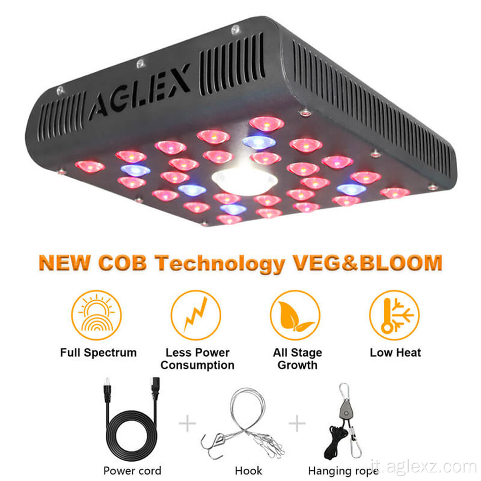 Lampada da coltivazione a LED 600watt con interruttore Veg Bloom