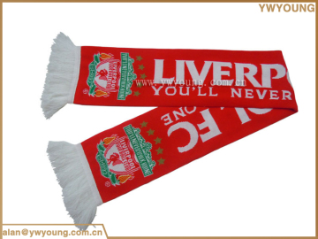 Promotional Polyester Soccer Fan Scarf Cheap Football Scarf