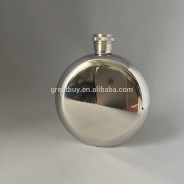 5oz stainless steel rounded hip flask with mirror finish