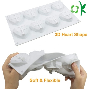 Custom Heart Shape Silicone Cake Chocolate DIY Mold