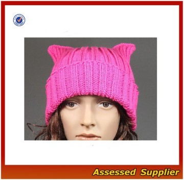 XJ0260/Cat ear knitted hat / cat ear knitted beanie /2014 beanie beanie for women