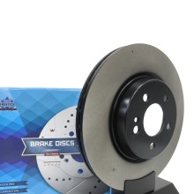 Carbon Ceramic Car Rear Brake Discs & Rotor Kit with Pads