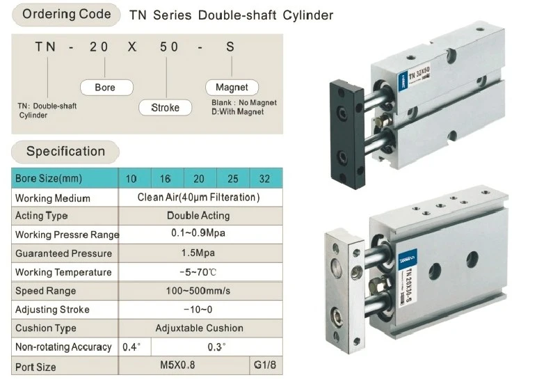 Tn Series Double-Shaft Cylinder