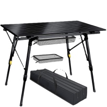 Portable Hiking Picnic Table - Hangrui Adjustable Aluminum Folding Table for Outdoors