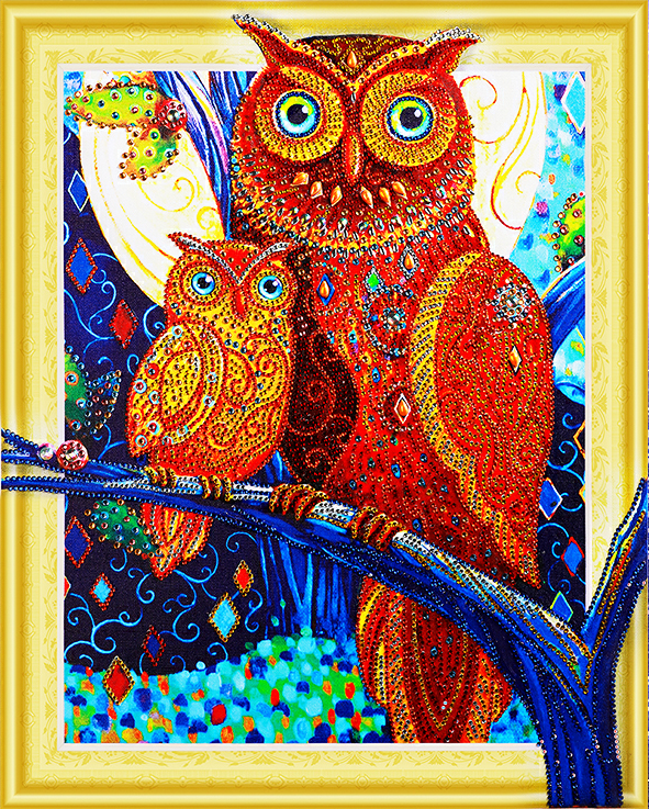 5d DIY Patterns Cute Owl Diamond Embroidery Rhinestone Painting Kits for Adults Kids