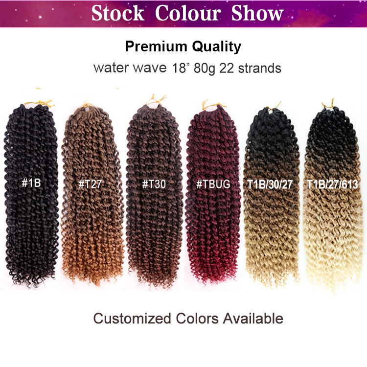Best Sale Ombre Hair Wigs 14Inch 18Inch Spring Pre Twisted Passion Twist Crochet Hair Green Water Wave