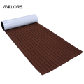 Decking adhésif pour plancher de bateau brun clair sur blanc