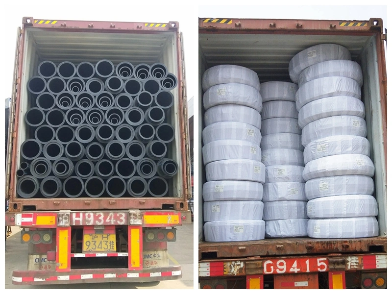 Just Find Plastic Water Supply HDPE Blue Stripe Pipe