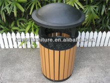 Wooden dustbin outdoor furniture dustbin