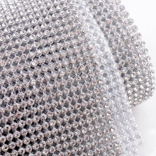 2mm Diamond Ribbon Trim with Stones Silver Setting