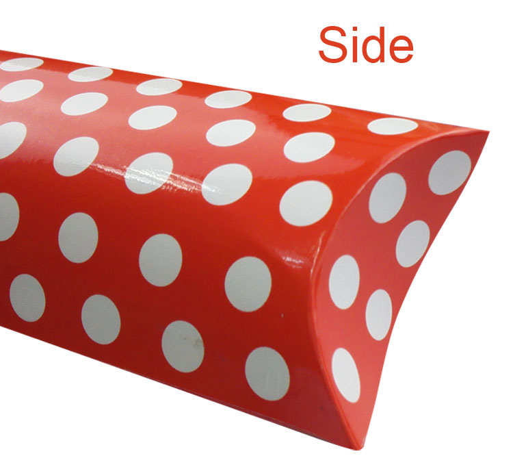 Custom Small Glossy Red Pillow Box