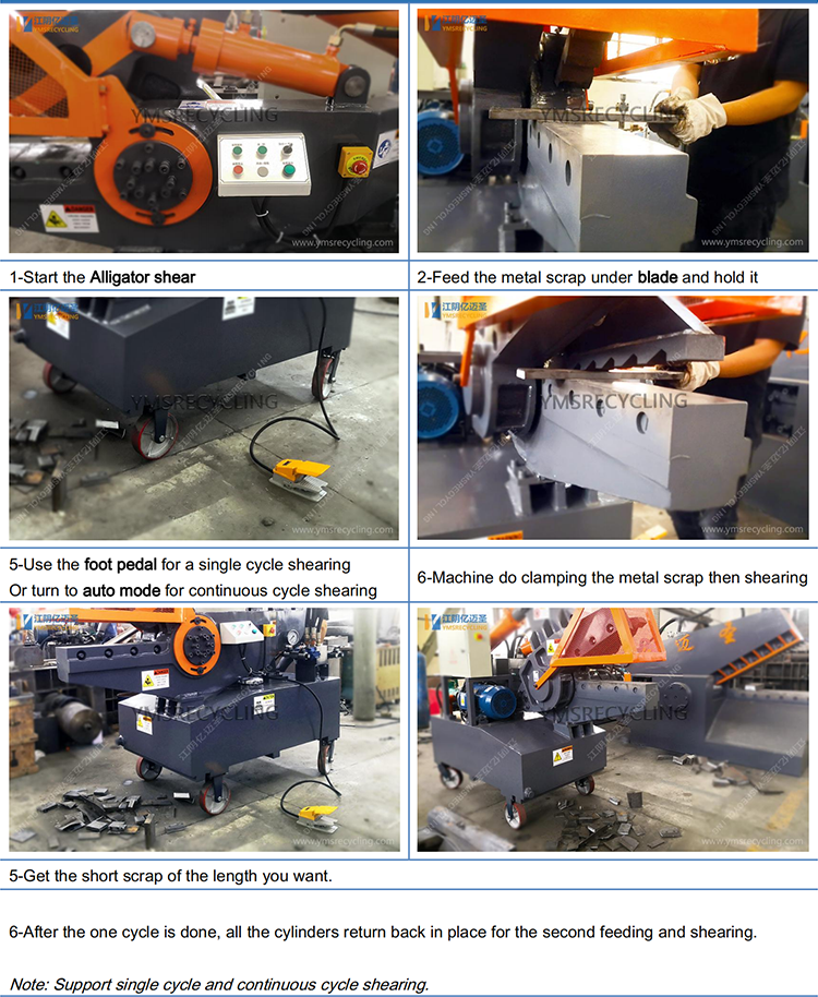 Q43 Alligator Shear Working Steps 1