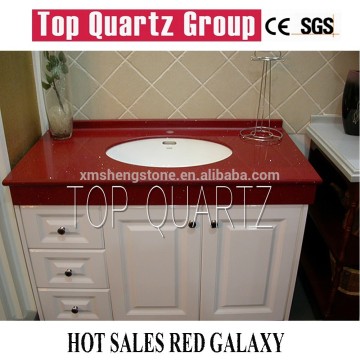 Red galaxy quartz stone slab,star red quartz stone slab,countertop,vanity top