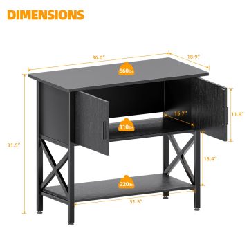 Modern 40-50 Gallon Fish Tank Stand with Cabinet Storage