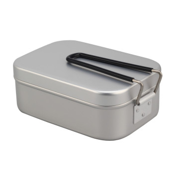 Aluminium lunchbox met warmtebewijs handgreepset