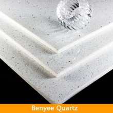 Solid surface crystal shining quartz, crystal white quartz tile