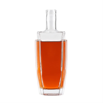 Square Unique Transparent Design for Liquor Brandy Rum