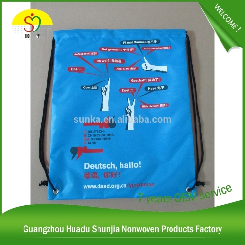 Professional OEM Factory Supply Polyester Drawstring Bag With Logo