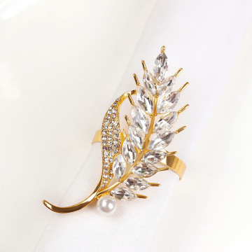 Wholesale Alloy Rhinestone Napkin Rings for Hotel Weddings