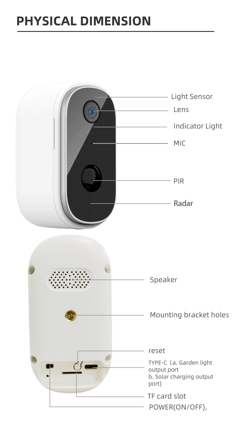 Solar Charging Smart Home Wireless IP Camera