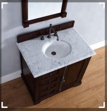 Italian carrara white marble vanity tops with commercial bathroom sink