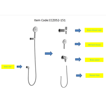 Conjunto de soporte de ducha cromado