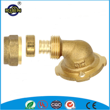 elbow brass compression fittings for pex-al-pex pipes