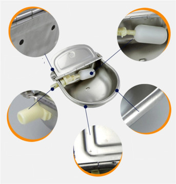 Cow Drinker 2.5L Livestock Stainless Steel Drinking Bowl