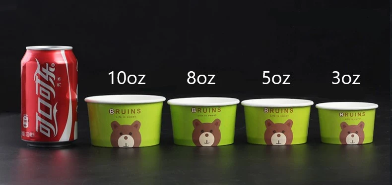 Custom Printed Disposable Paper Ice Cream Cup Choose The Size for Your Cup